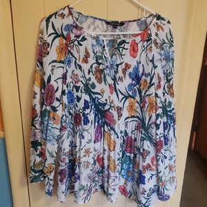 Cato Vibrant Floral Print Blouse